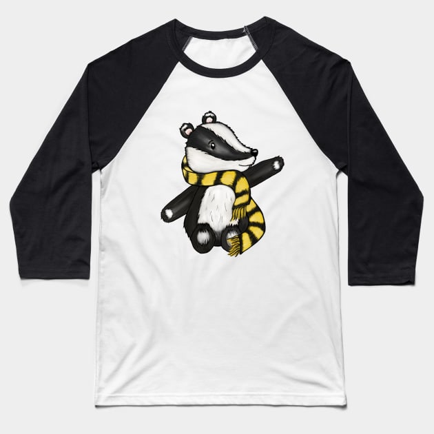 Badger Mascot Baseball T-Shirt by sophiedesigns